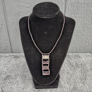Seed Bead‎ Necklace with Layered Pendant